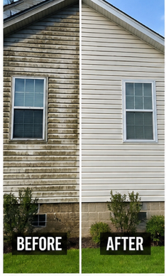 Freshly cleaned home exterior after Hudson ProWash soft wash service